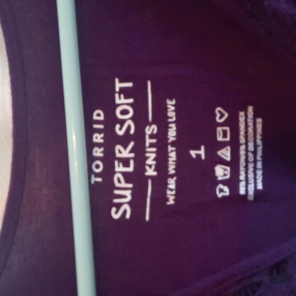 Torrid Super Soft Purple Blouse BOGO - Picture 3 of 6